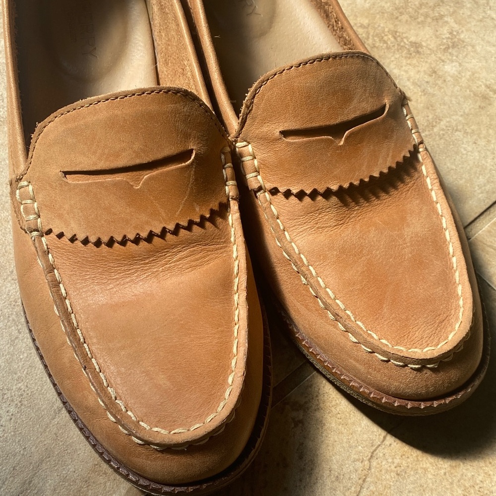 Sperry Tan Leather Loafers for Women - Picture 6 of 6